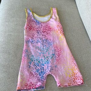 Pink and Rainbow Leopard leotard